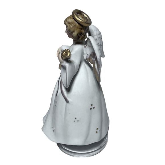Berman & Anderson Angel with Mandolin Music Box - Silent Night, Japan Vintage - Picture 3 of 9